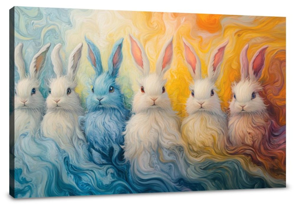 Fluffy Bunnies Harmony Canvas