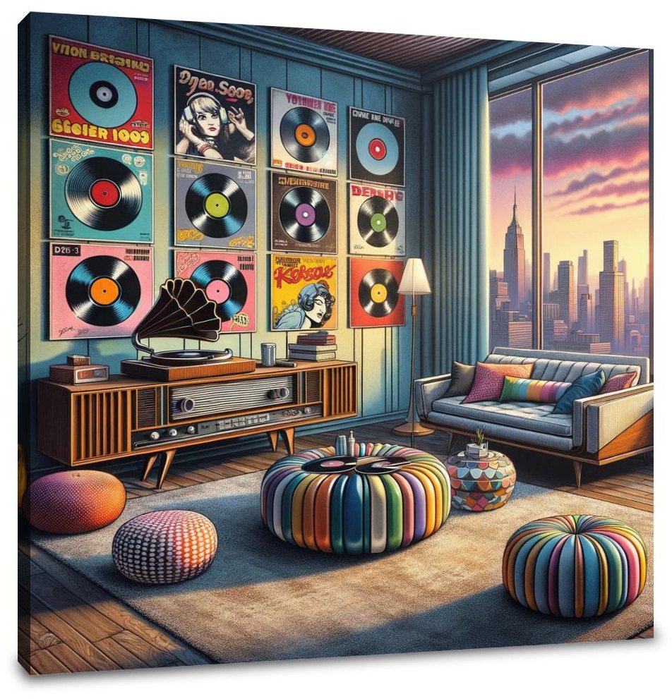 Retro Pop Vinyl Canvas