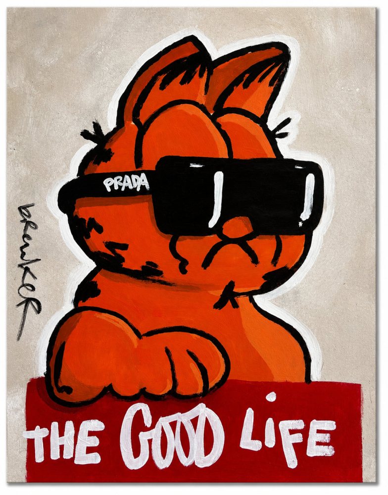 Garfields Good Life 50 x 70 cm verf op papier.