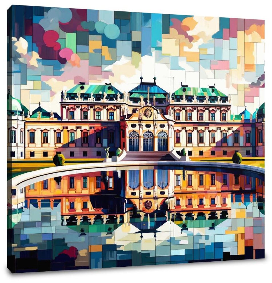 Vienna Cubist Belvedere Colors Canvas