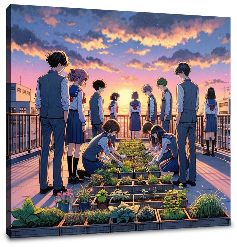Rooftop Dreamscape Canvas