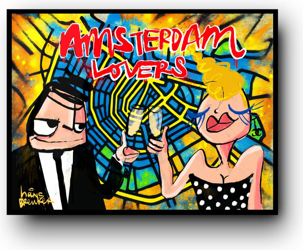 Amsterdamer Street-Art-Karte für Liebhaber