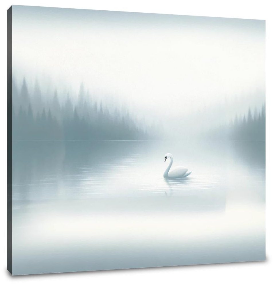 Serene Swan Lake Canvas