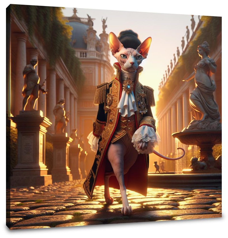 Regal Sphynx Twilight Courtyard Canvas