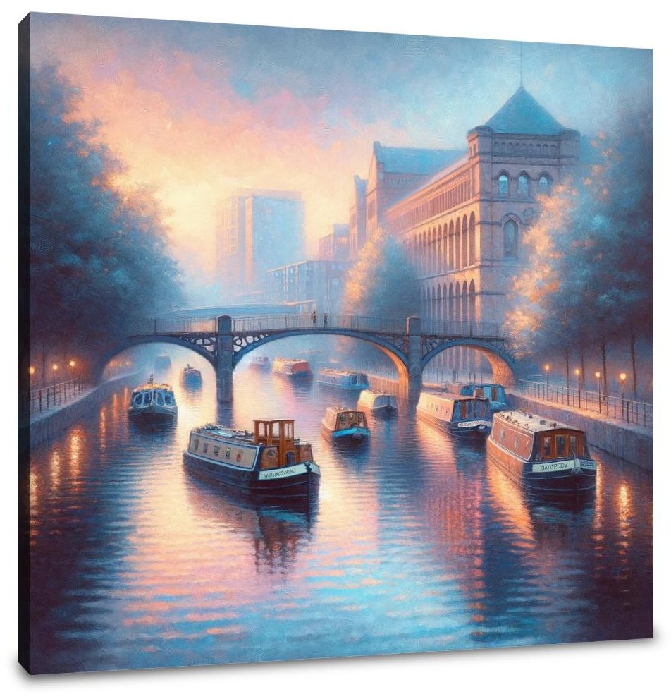 Manchester Castlefield Dusk Canvas