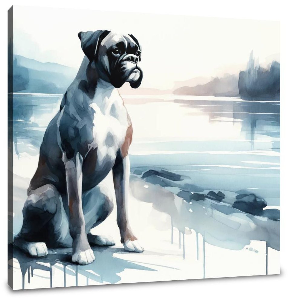 Morning Calm Boxer Reflections Canvas