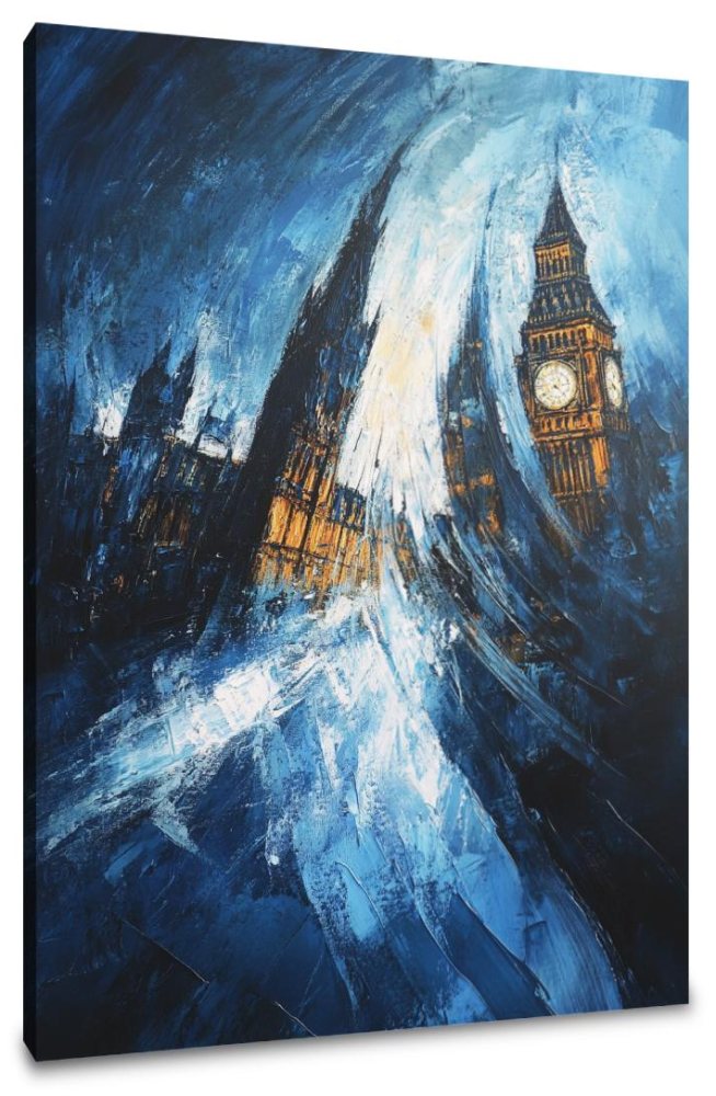 Nostalgic Parliament Blue Canvas