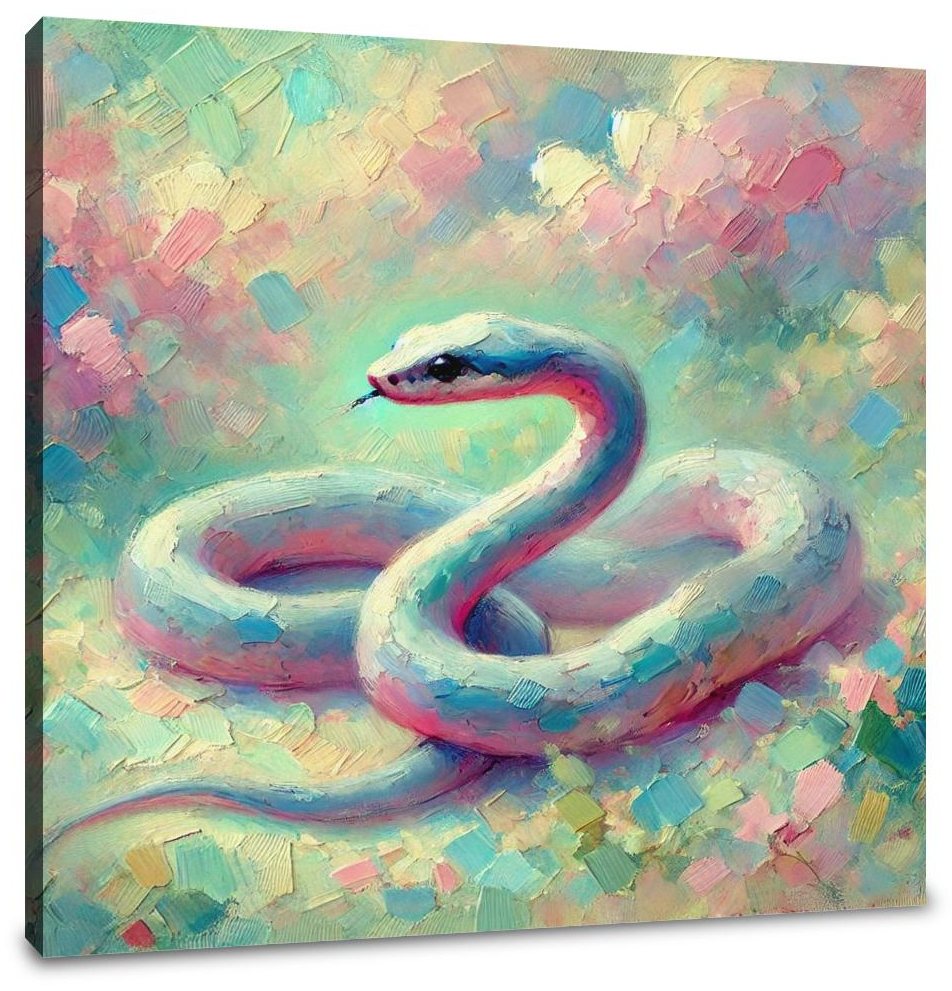 Pastel Snake Canvas