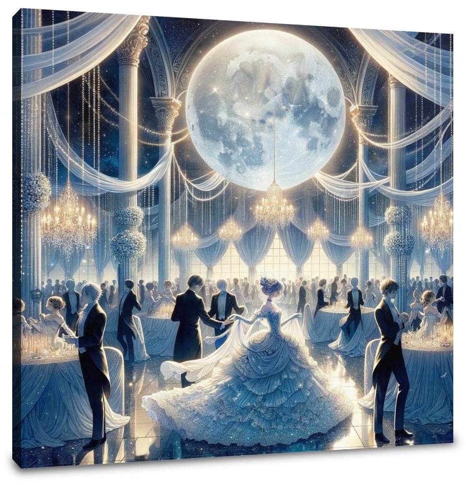 Moonlit Elegance Soiree Canvas