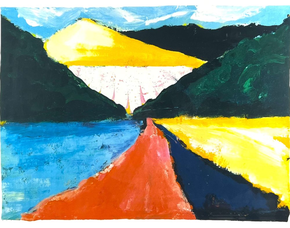 Jan Cremer - Zeefdruk - Landschap II
