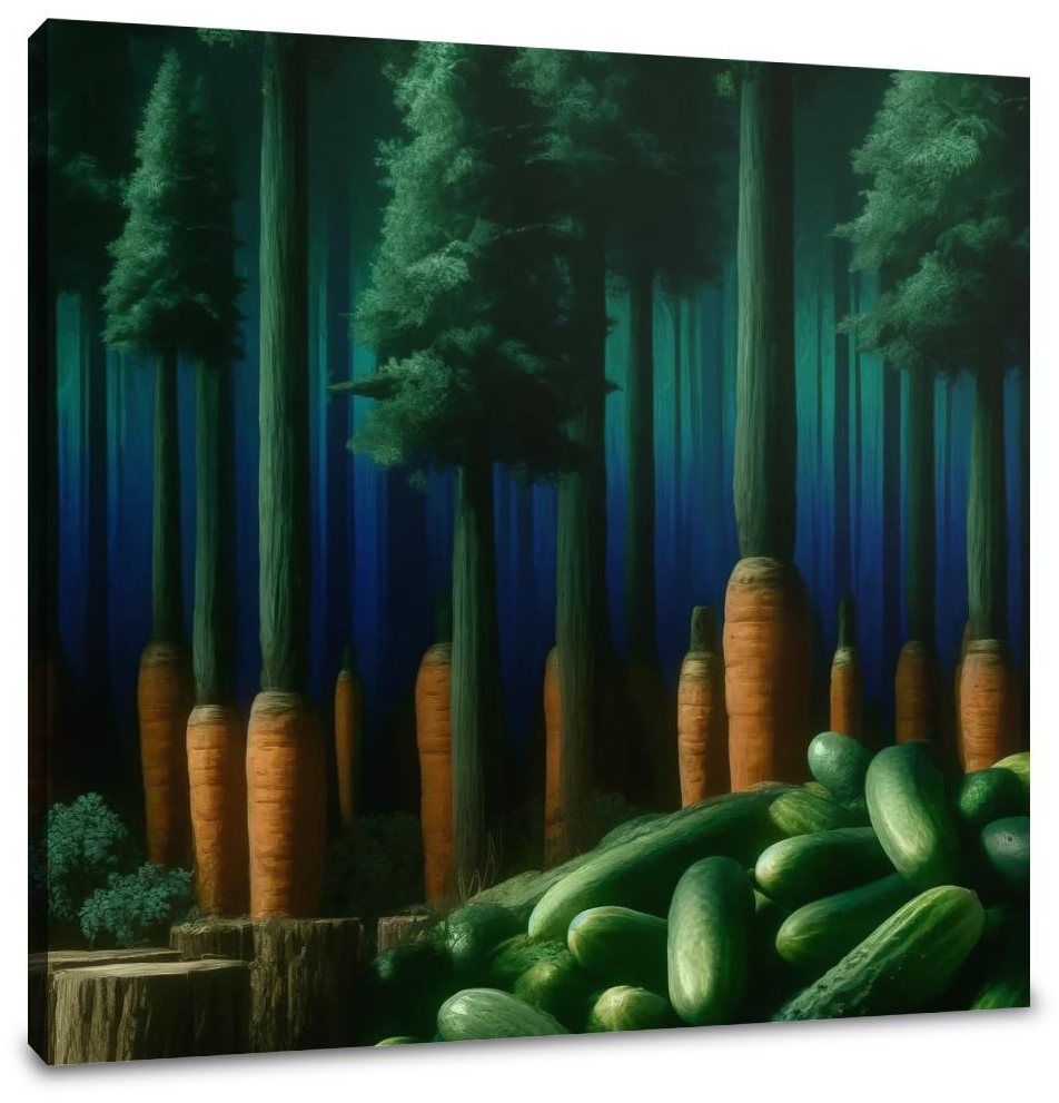 Mystical Veggie Forest Canvas