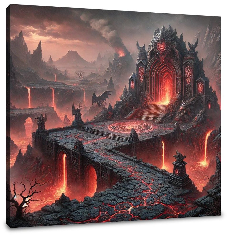 Volcanic Dragon Lair Canvas