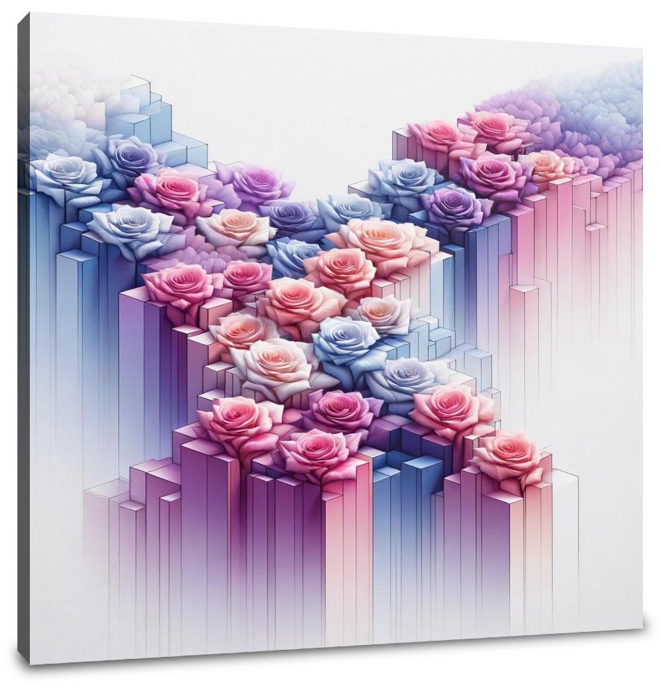 Modernism Rose Cascade Canvas