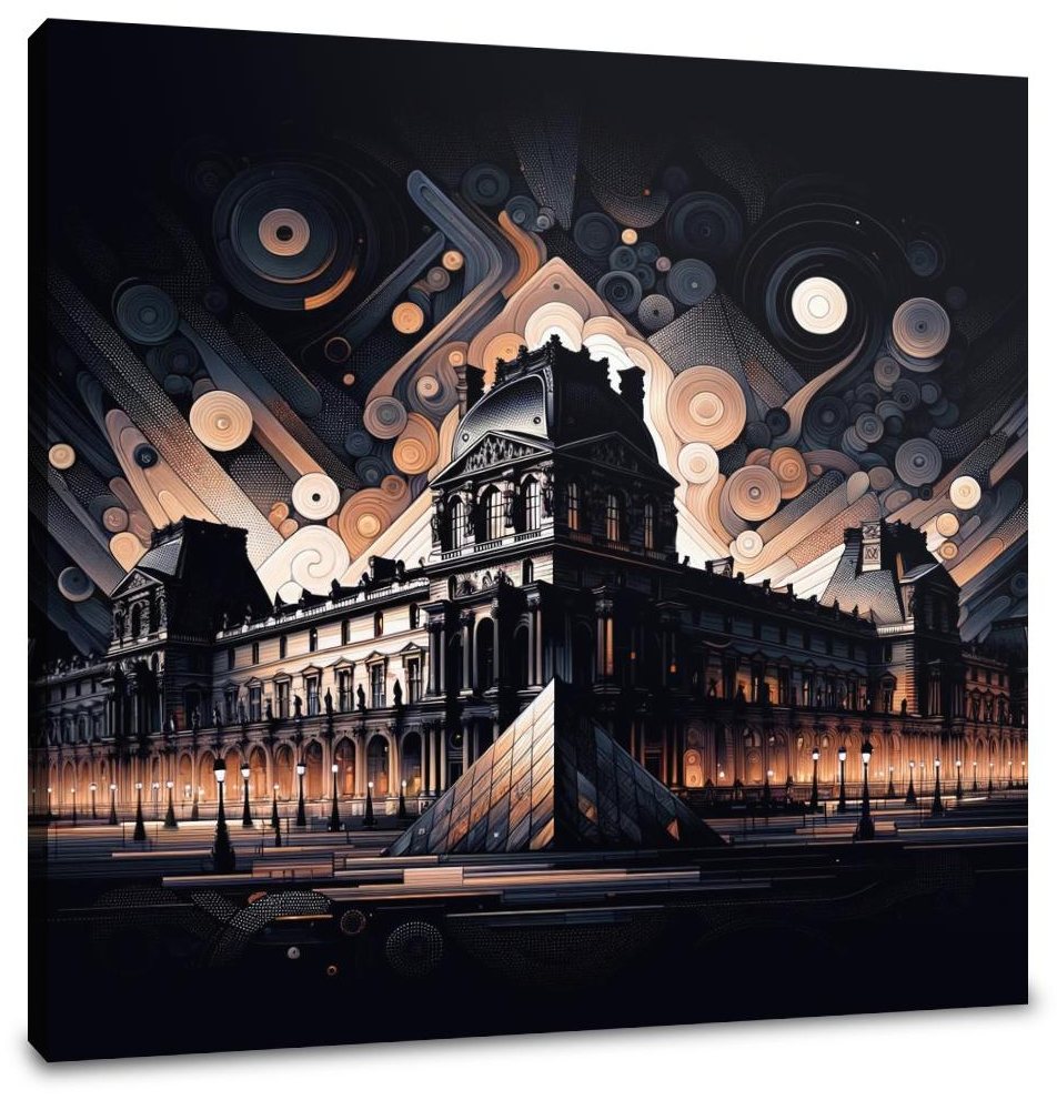 Ghosts of Paris Louvre Canvas