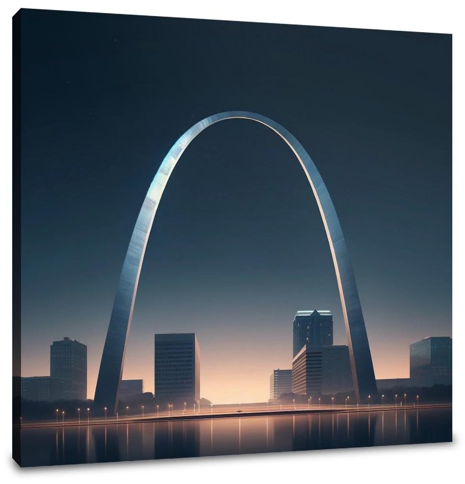Gateway Arch Glow Canvas