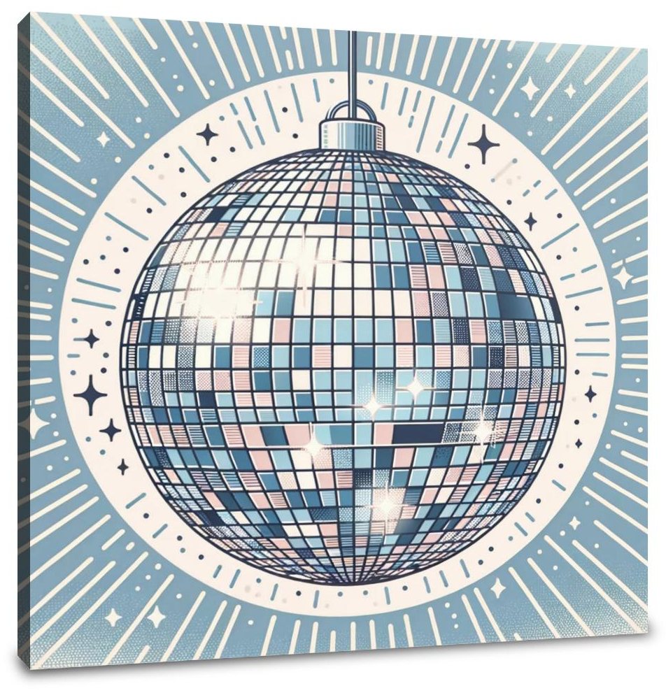 Nostalgic Disco Canvas