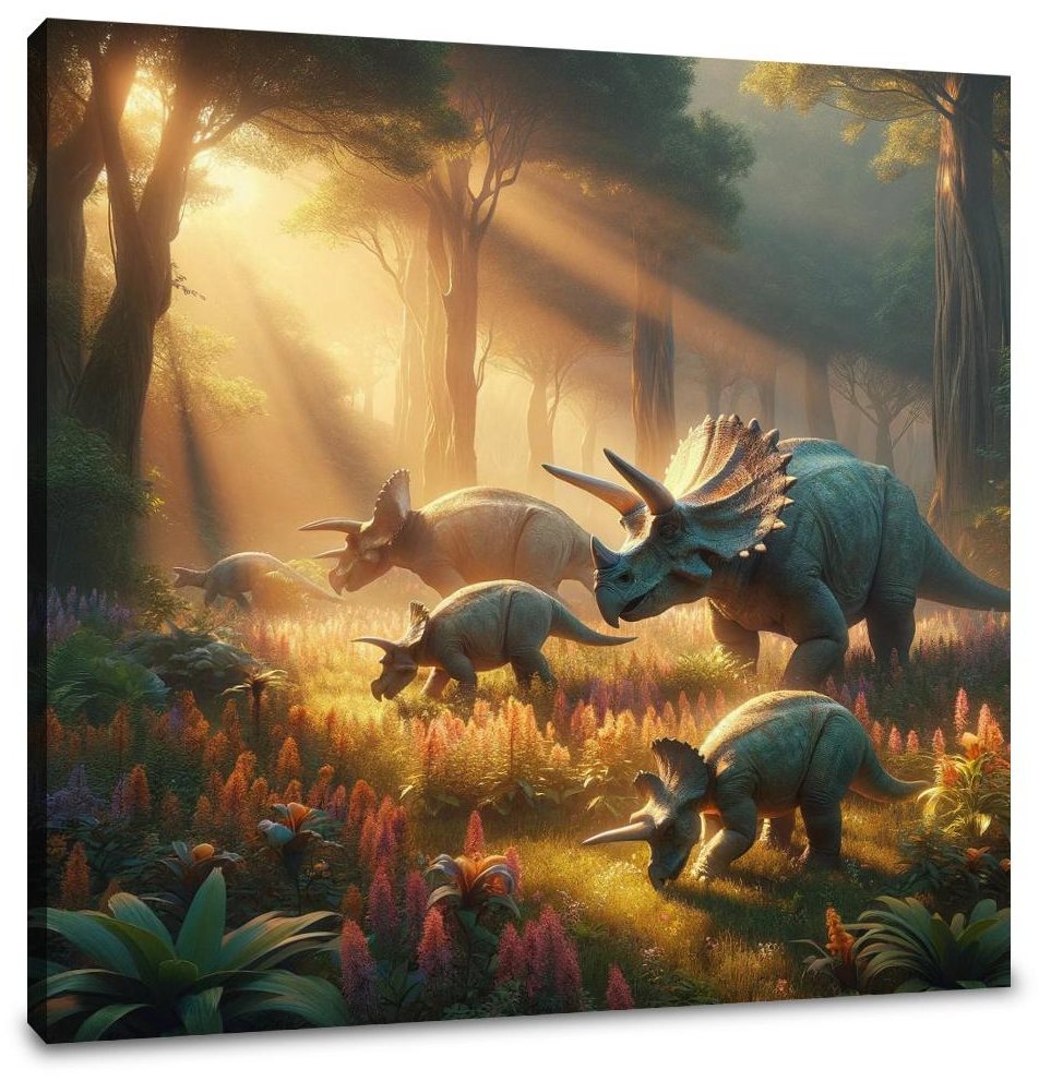 Dawn Grove Triceratops Canvas
