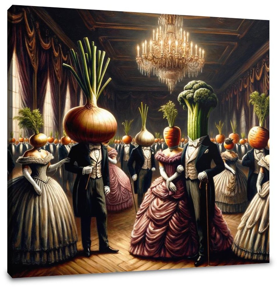 Victorian Vegetable Gala Canvas