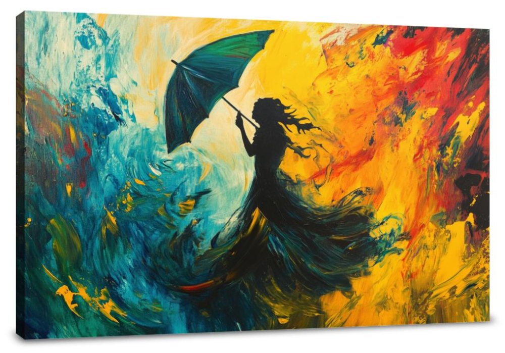 Dancing Umbrella Canvas