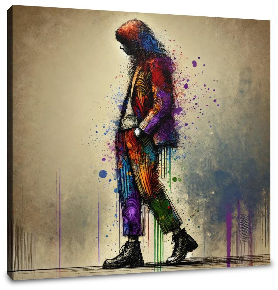 Vibrant Silhouette Art Canvas