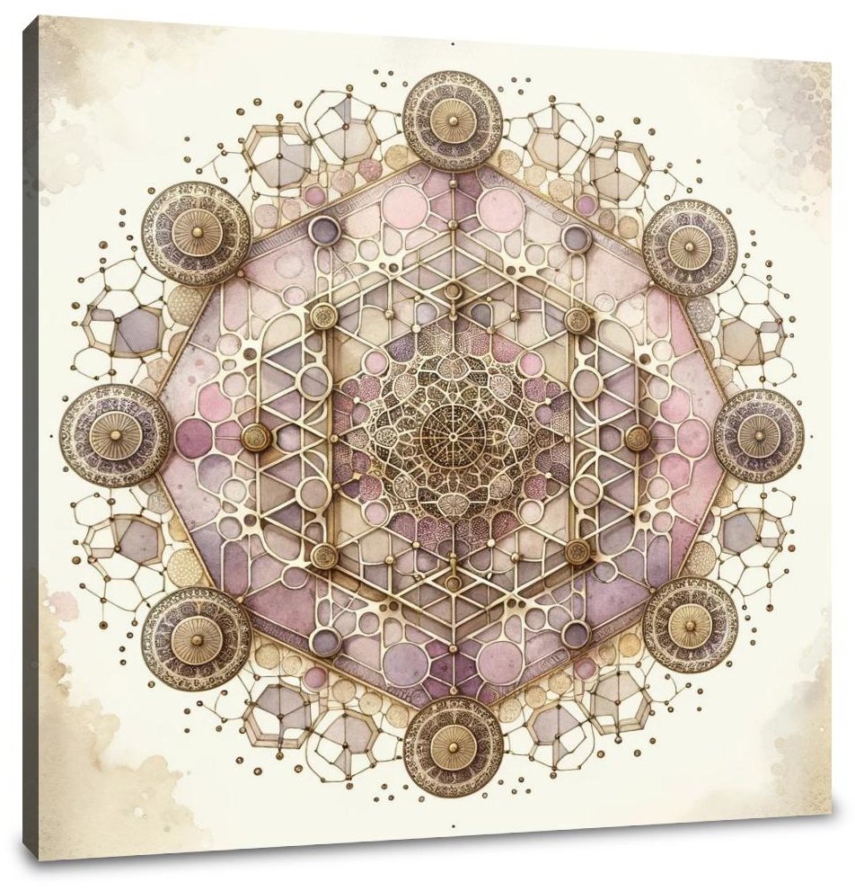 Victorian Lace Geometry Canvas