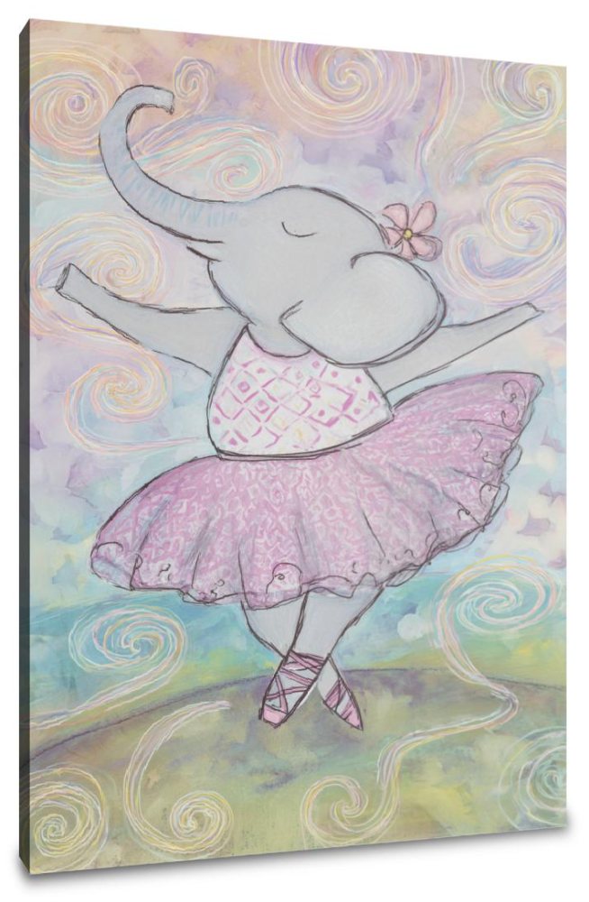 Twirling Elephant Ballerina Canvas