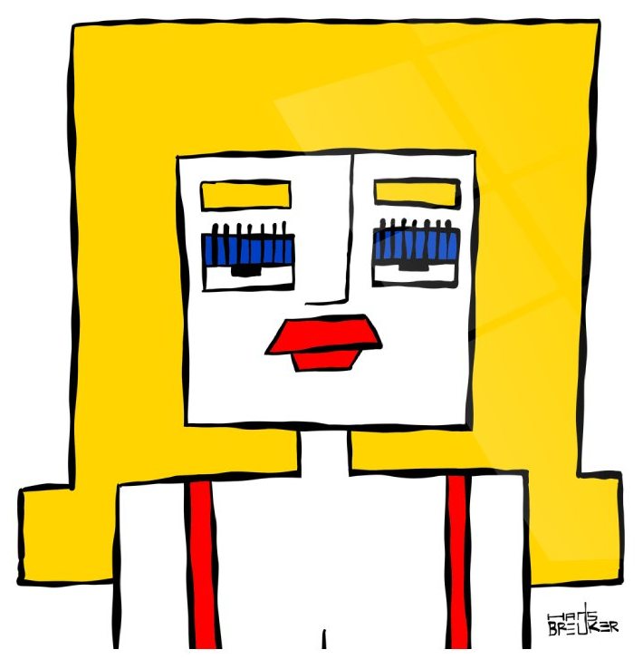 Komposition, Mädchen. Mondrian. Symbol