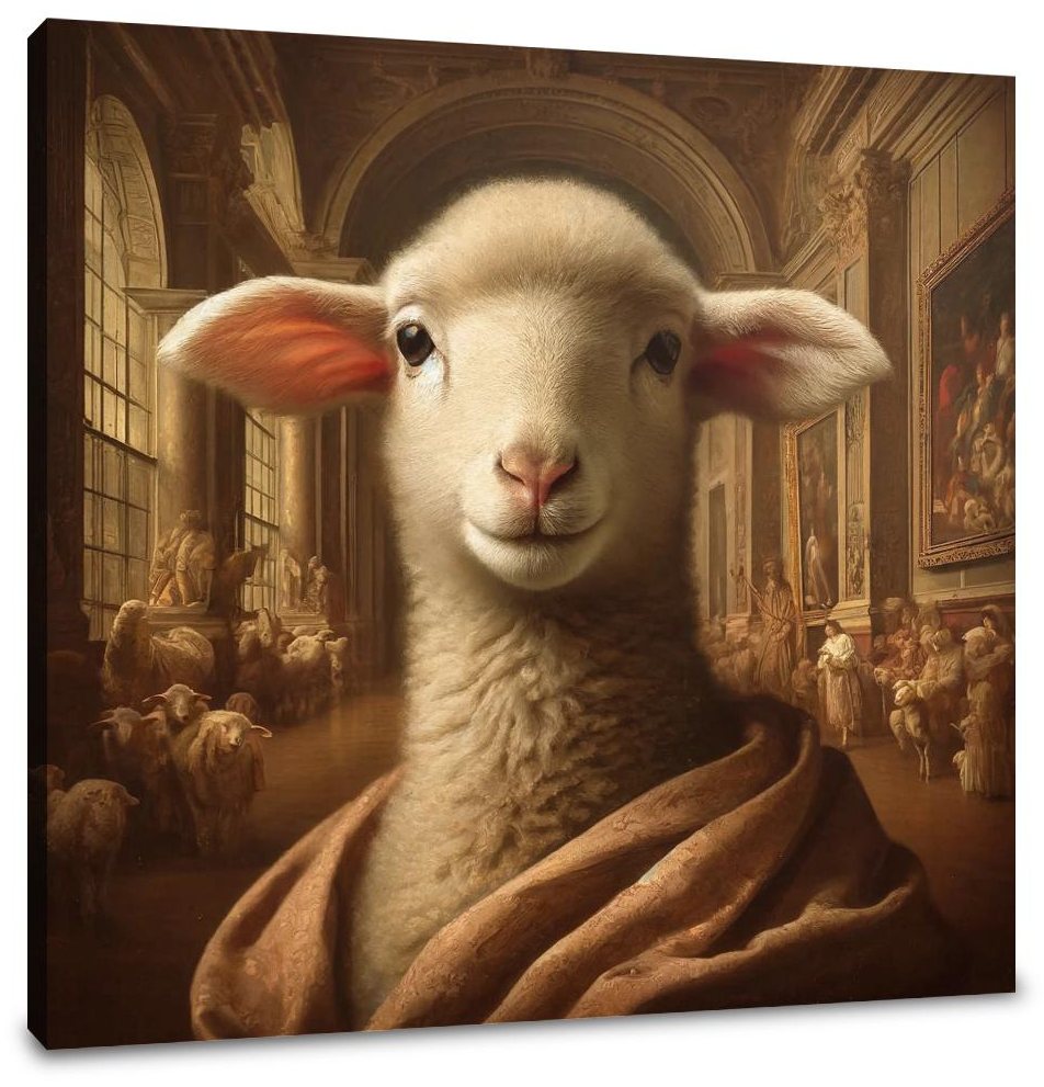 Renaissance Lamb Elegance Canvas