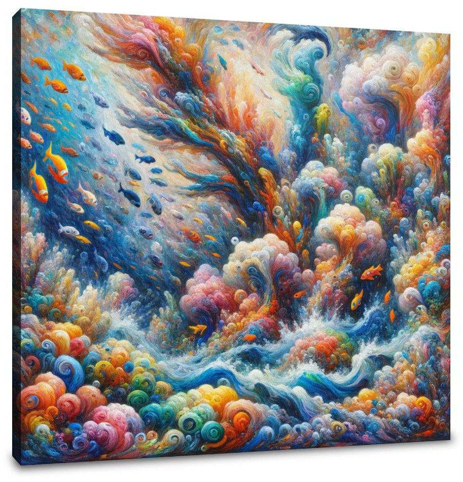 Coral Harmony Canvas