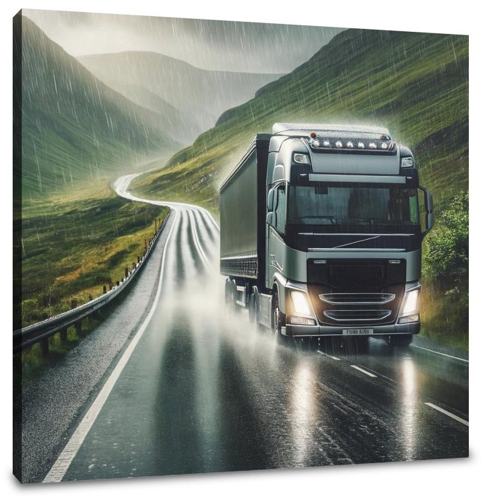 Highland Rain Drive Canvas