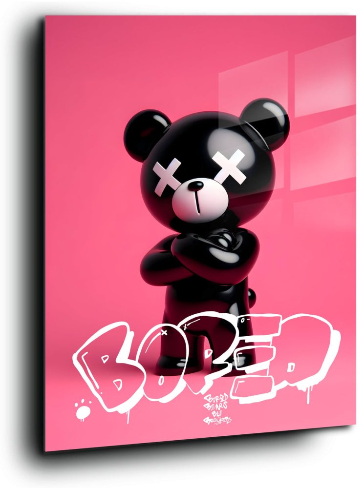 On pink bad boy Bored Bear.