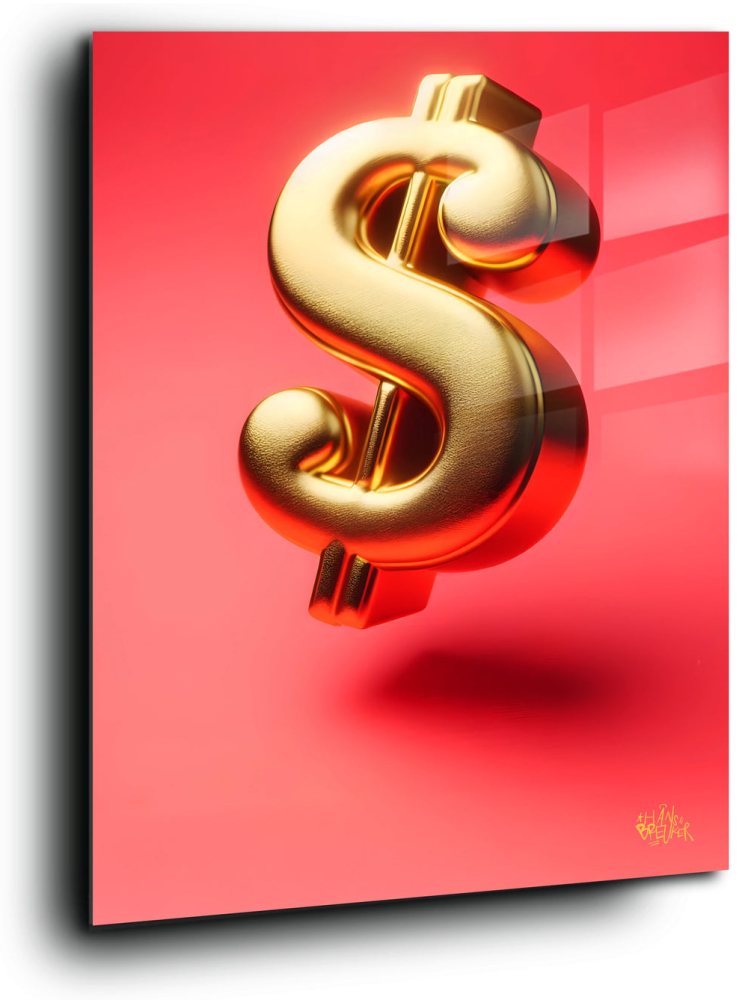 Dollar sign gold.