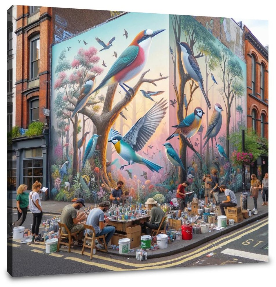 Urban Nature Mural Canvas