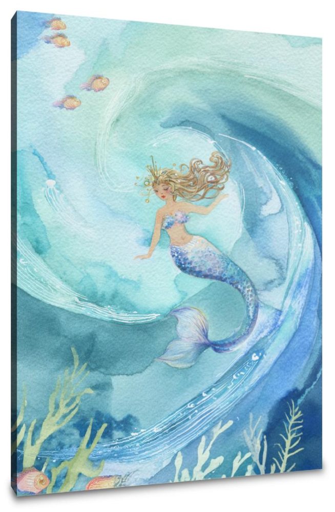 Mermaid's Golden Crown Canvas