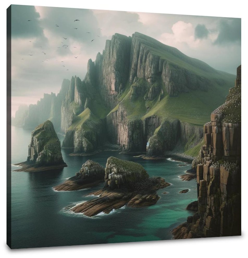 Coastal Cliff Serenity Canvas