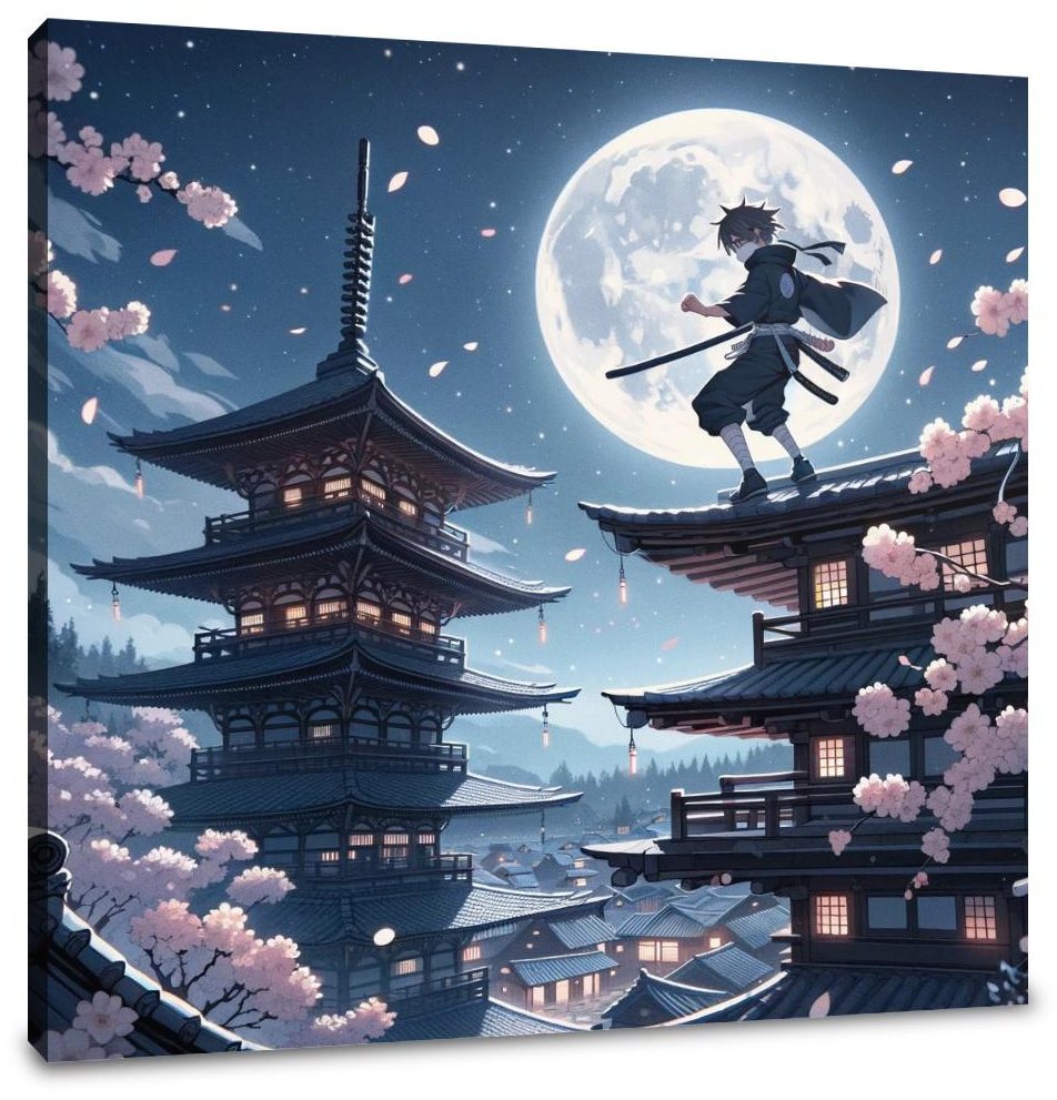 Moonlit Ninja Canvas