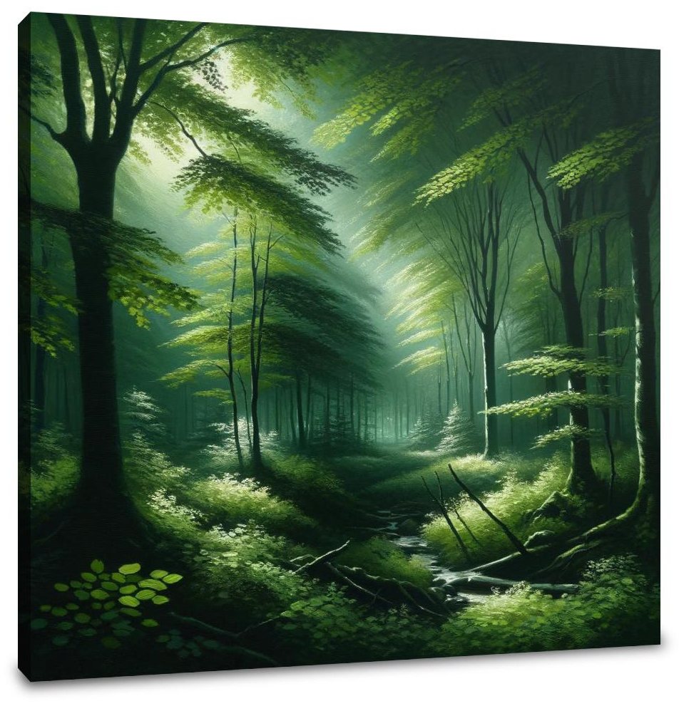 Tranquil Morning Forest Canvas