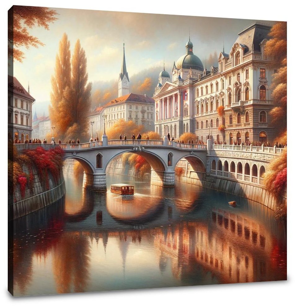 Autumn at Triple Bridge Canvas