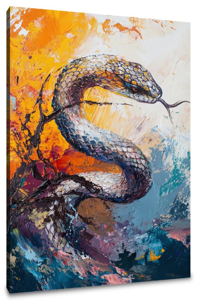 Coiled Snake Canvas