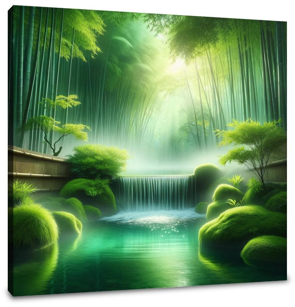 Zen Waterfall Serenity Canvas