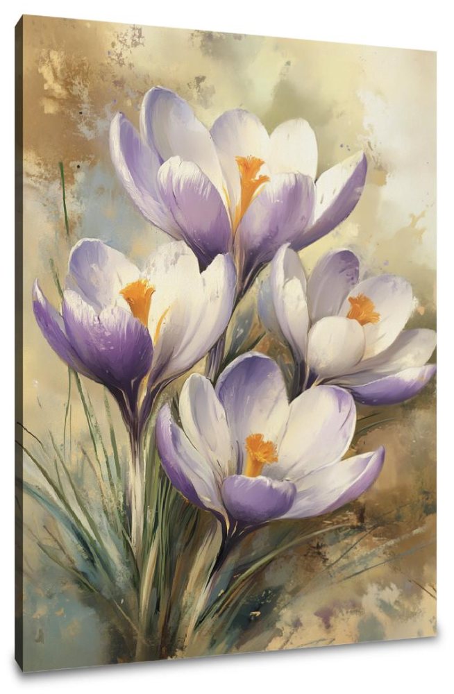 Crocus Awakening Canvas