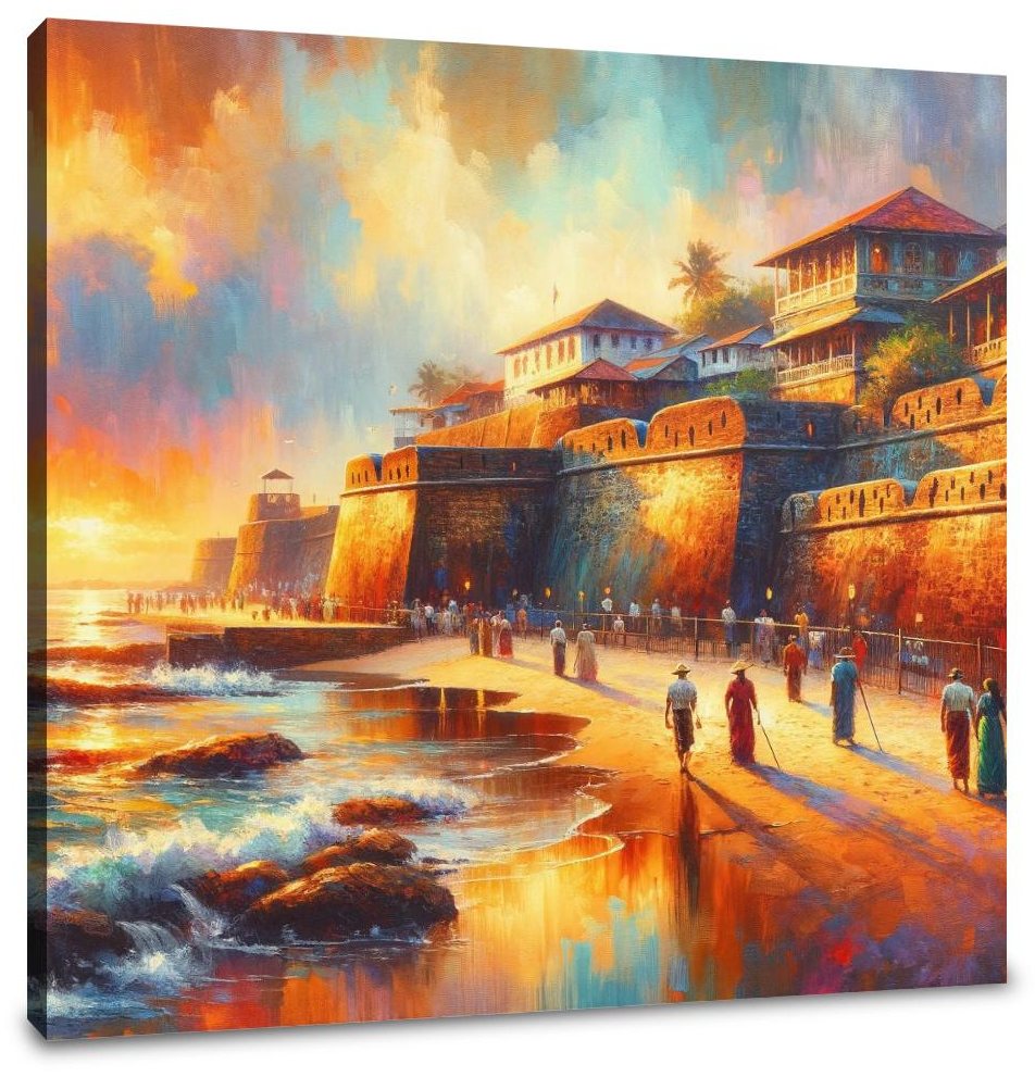 Galle Fort Sunset Canvas
