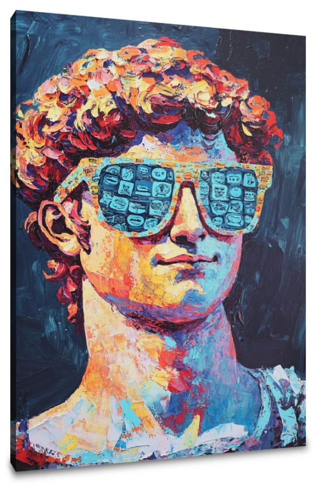 David Emoji Mosaic Canvas