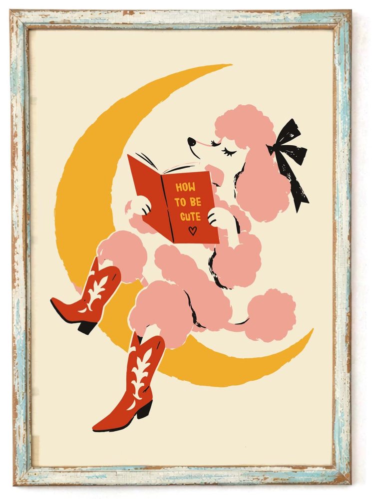 Cowgirl Poodle Poster Print
