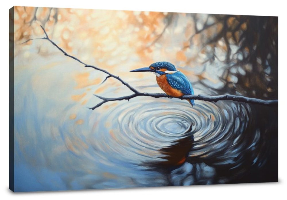 Kingfisher Dawn Canvas