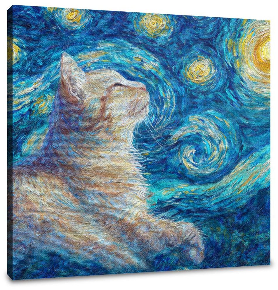 Starry Cat Canvas
