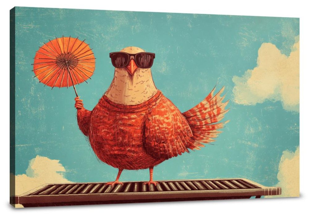 Turkey on the Grill Canvas