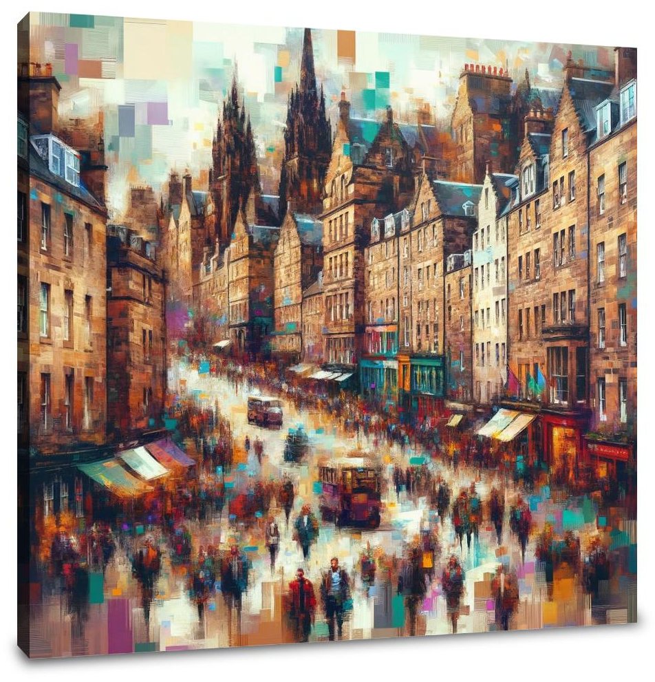 Edinburgh Royal Mile Abstract Essence Canvas