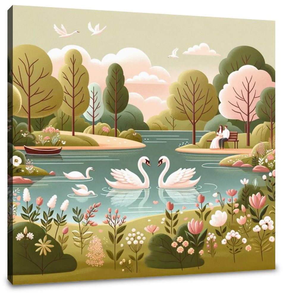 Swan Lake Romance Canvas