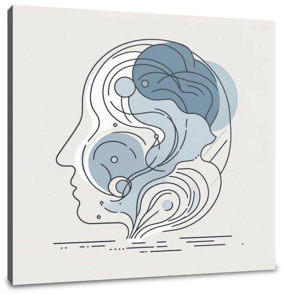 Abstract Thoughts in Cold Colors Canvas